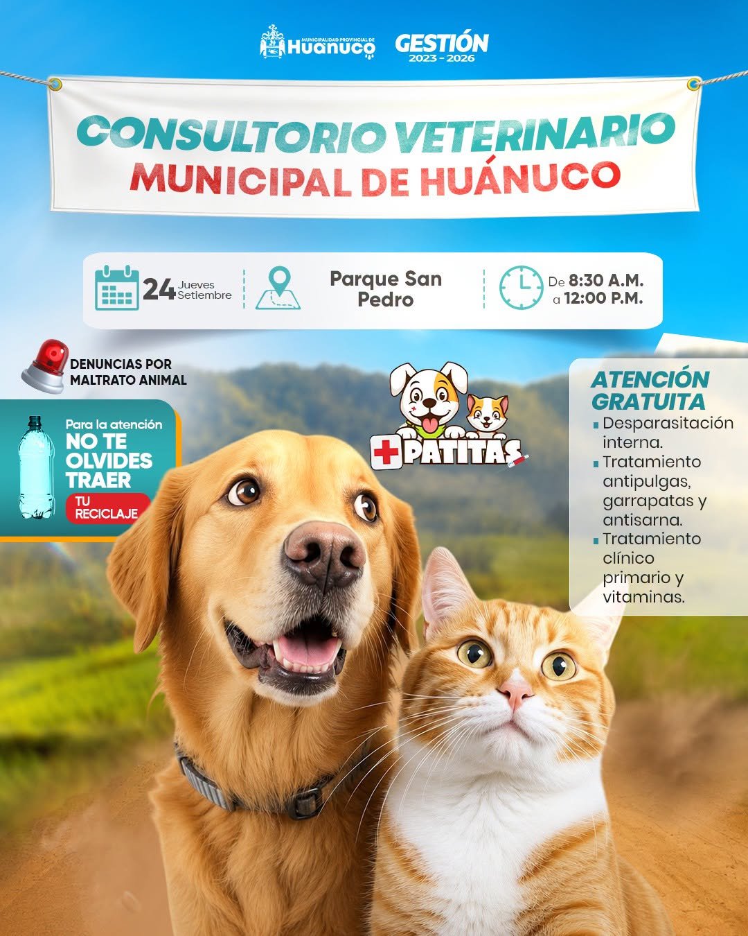 🐾💙 ¡CONSULTORIO VETERINARIO MUNICIPAL DE HUÁNUCO! 🐶🐱
