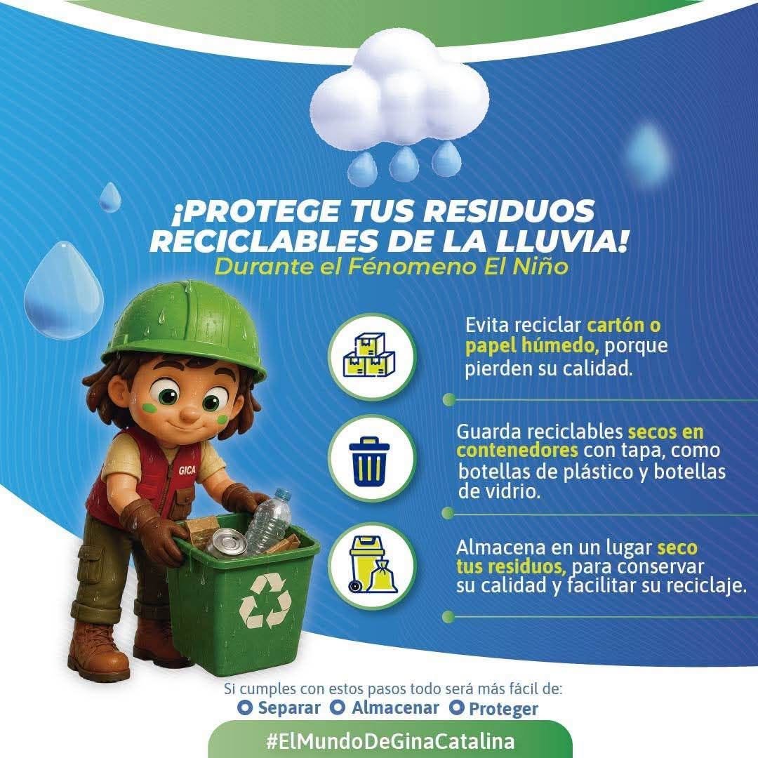 ¡🌧️ ¡En esta temporada de lluvias, cuidemos nuestro esfuerzo por reciclar! 📦♻️